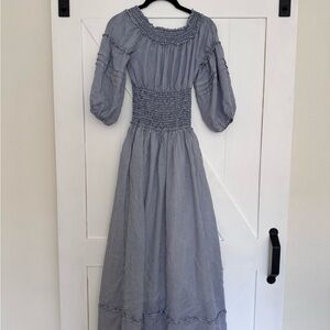 Max Studio Blue and White Striped Dress